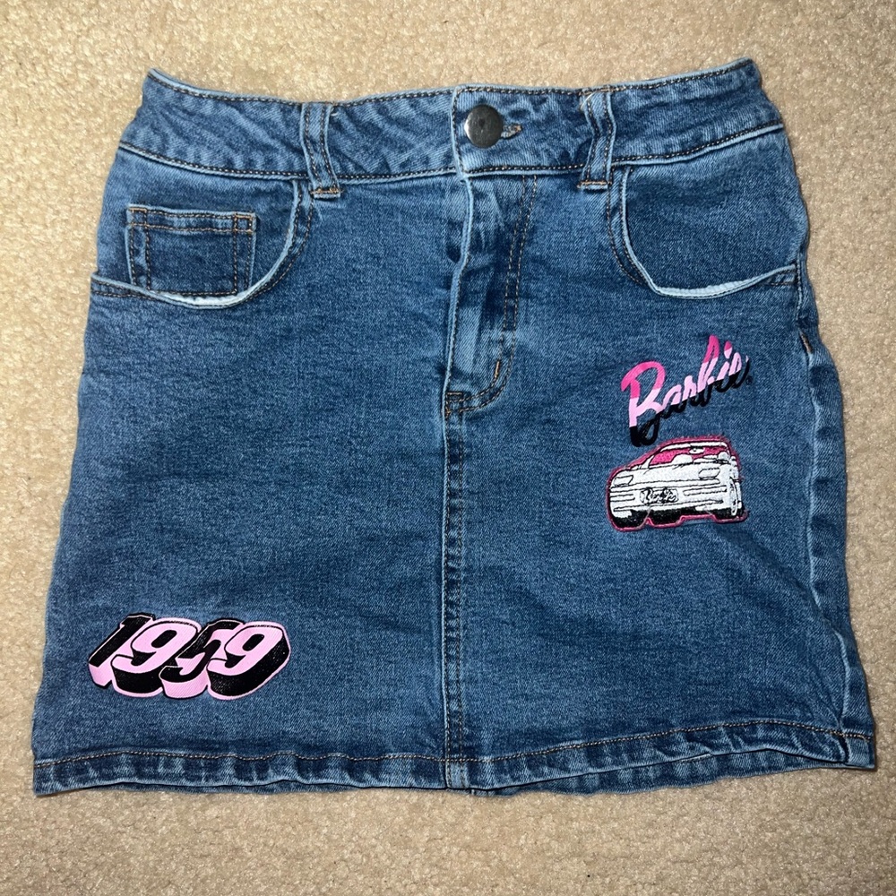 Barbie Denim Skirt with Pink Accents